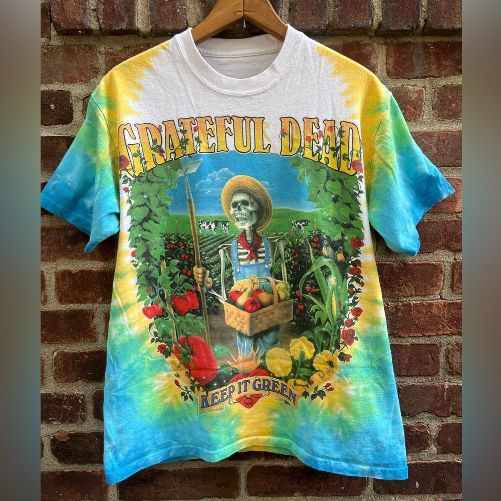 Grateful Dead Keep It Green Liquid Blue Shirt Size Medium